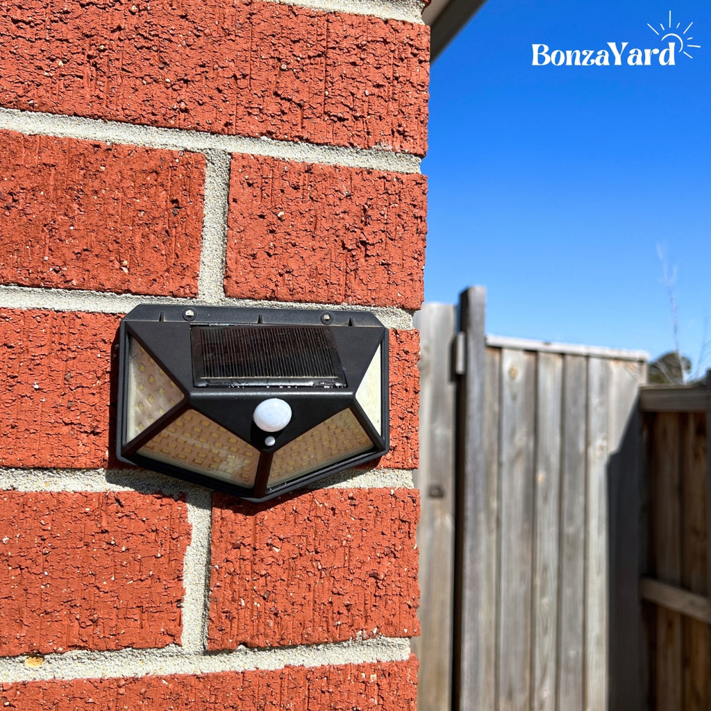 (Set Of 4)  BonzaYard Ultra Bright Sensor Solar Lights  (100 LED)