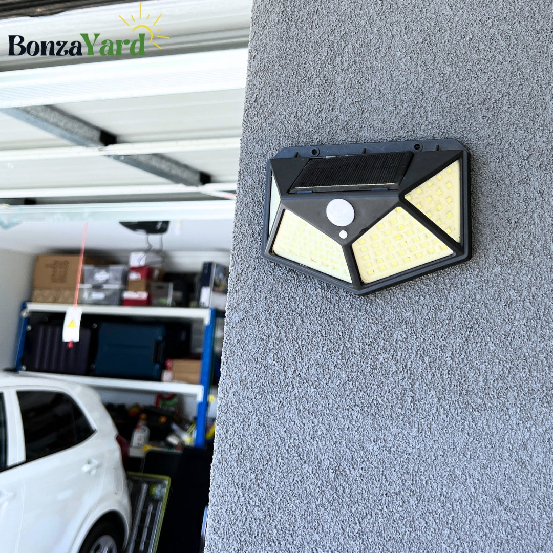 (Set Of 4)  BonzaYard Ultra Bright Sensor Solar Lights  (100 LED)