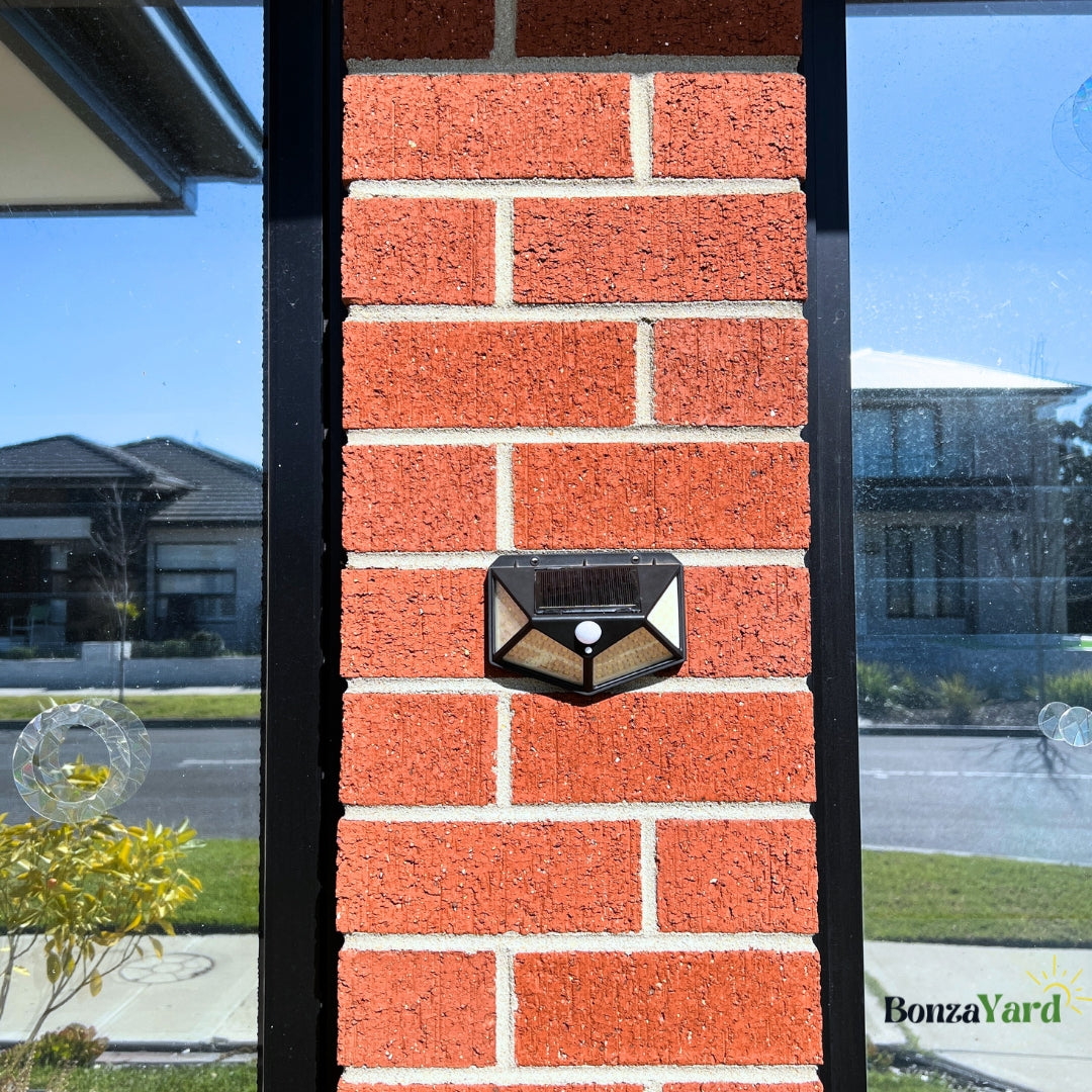 (Set Of 4)  BonzaYard Ultra Bright Sensor Solar Lights  (100 LED)