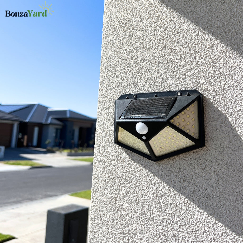 (Set Of 4)  BonzaYard Ultra Bright Sensor Solar Lights  (100 LED)