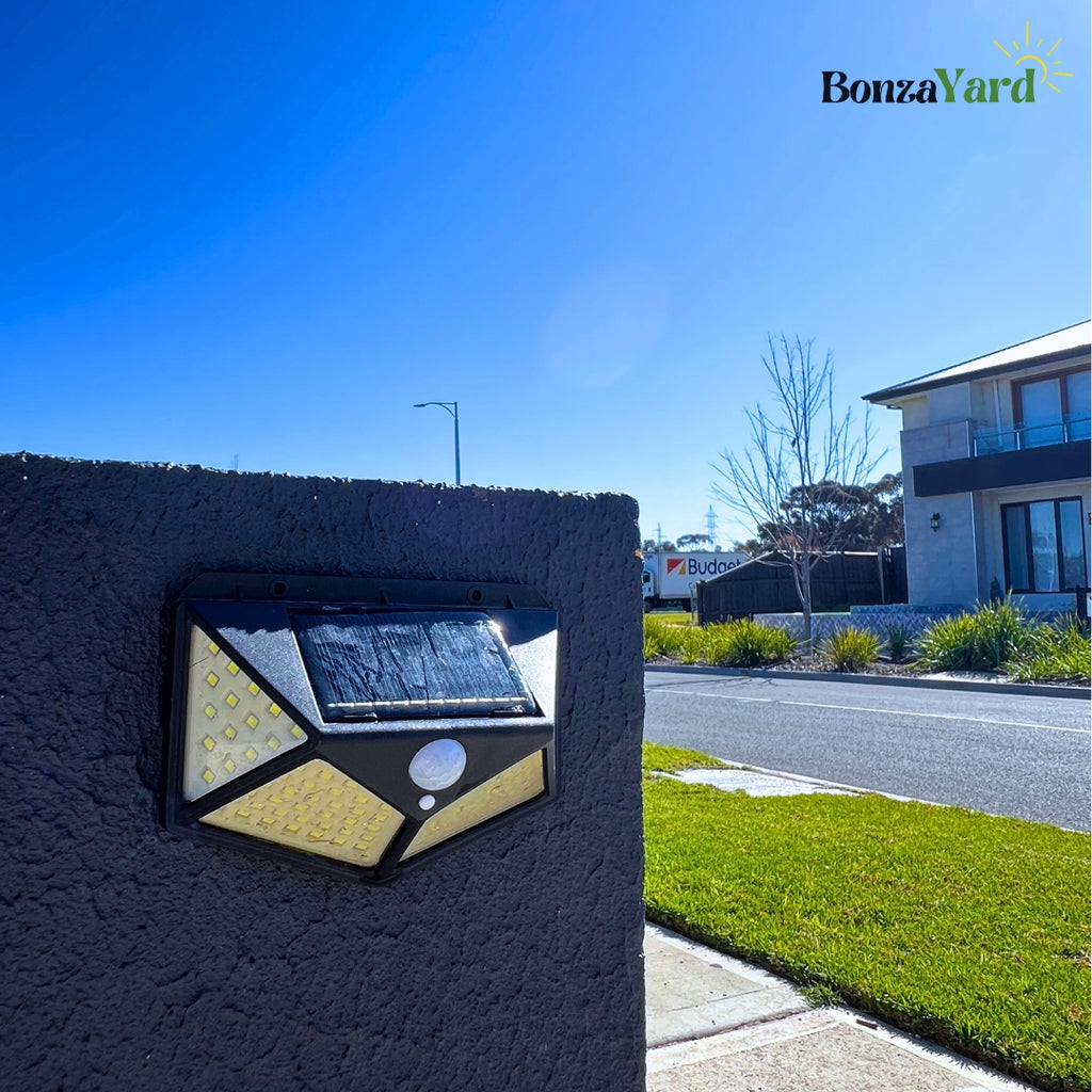(Set Of 4)  BonzaYard Ultra Bright Sensor Solar Lights  (100 LED)