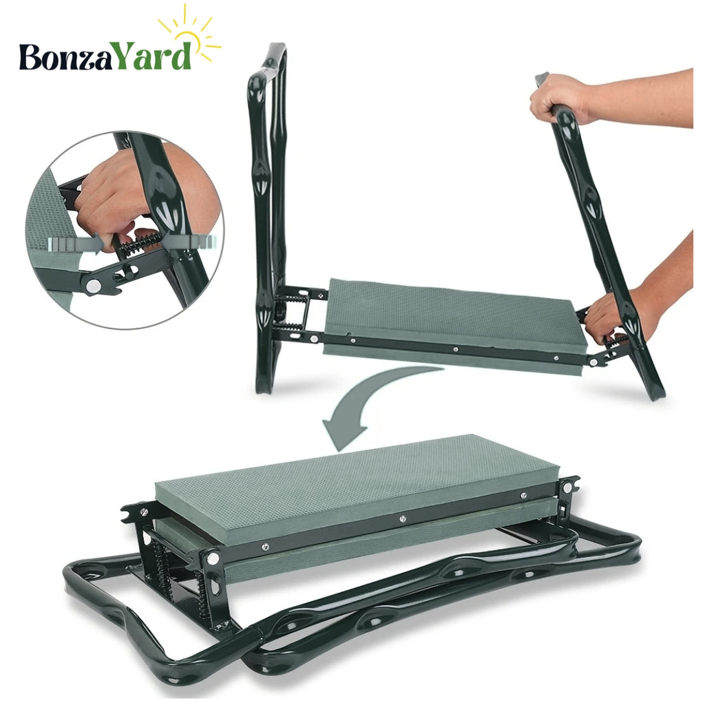 Bonza Yard Kneeler (2-in-1 Kneeler & Bench With Storage Pouches)