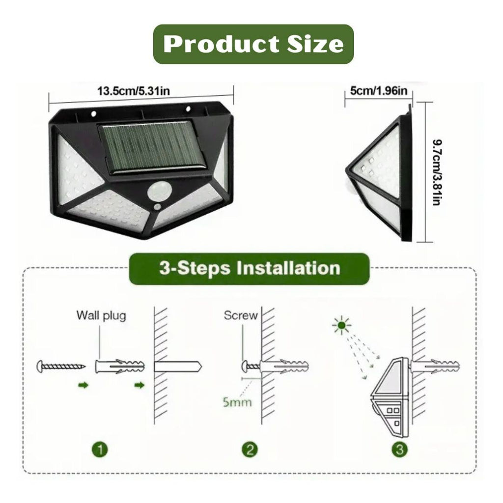 (Set Of 4)  BonzaYard Ultra Bright Sensor Solar Lights  (100 LED)