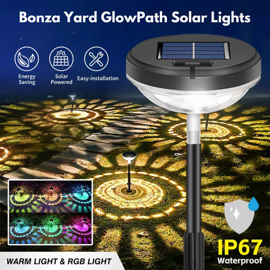 Set Of 2 - Bonza Pathway Solar Lights (For Garden/Pathway Safety/ Landscape & Outdoor Use)