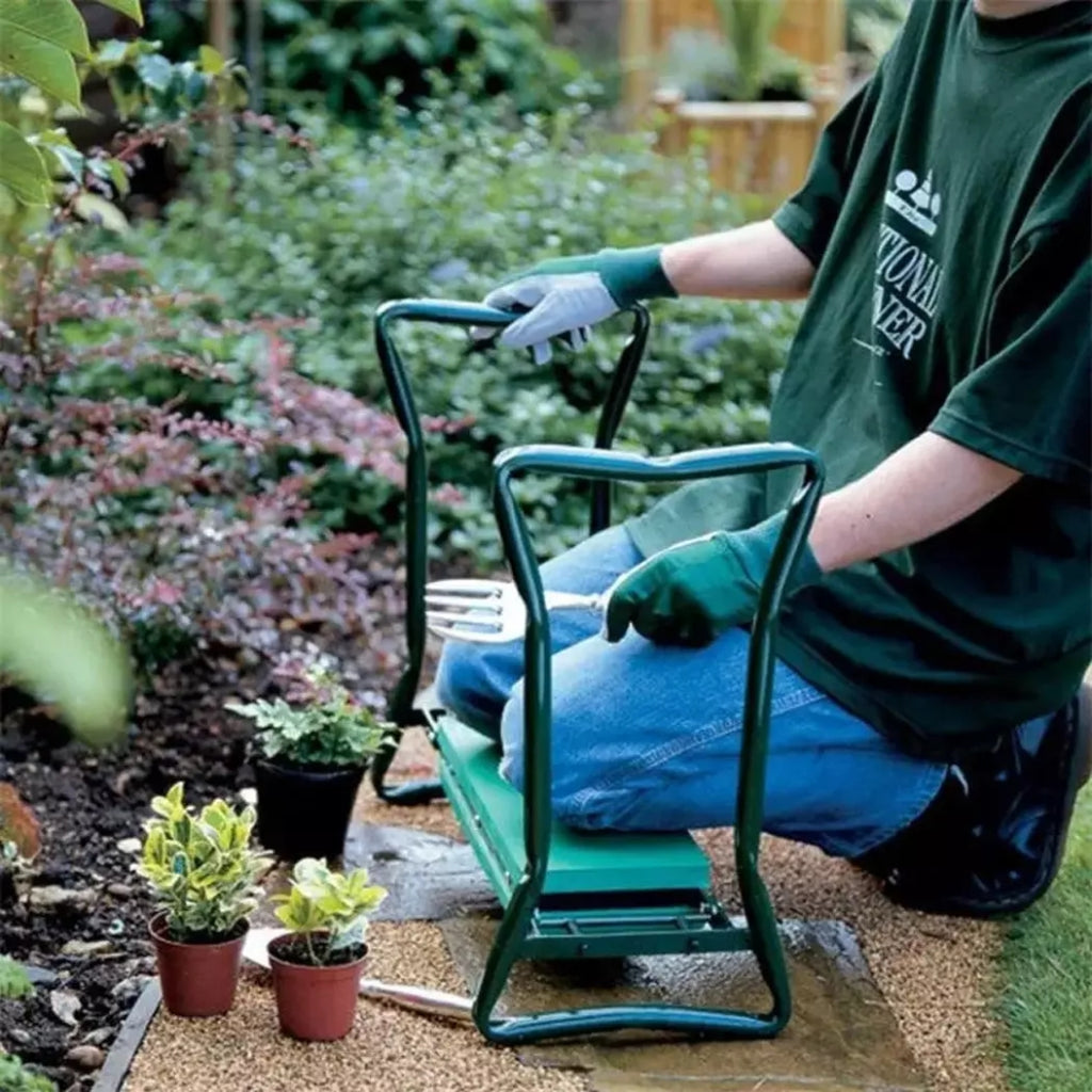 Bonza Yard Kneeler (2-in-1 Kneeler & Bench With Storage Pouches)