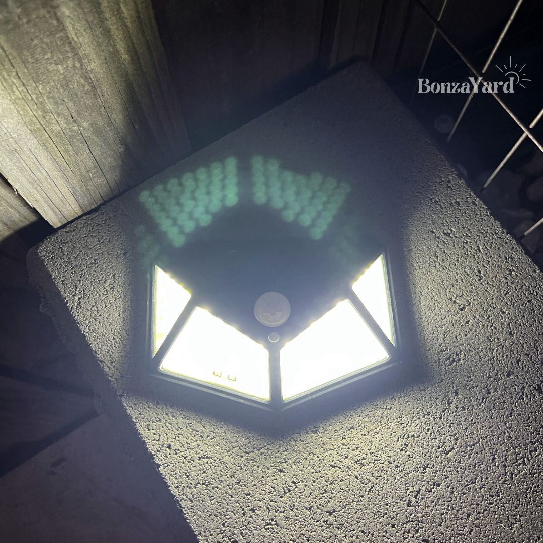 (Set Of 4)  BonzaYard Ultra Bright Sensor Solar Lights  (100 LED)