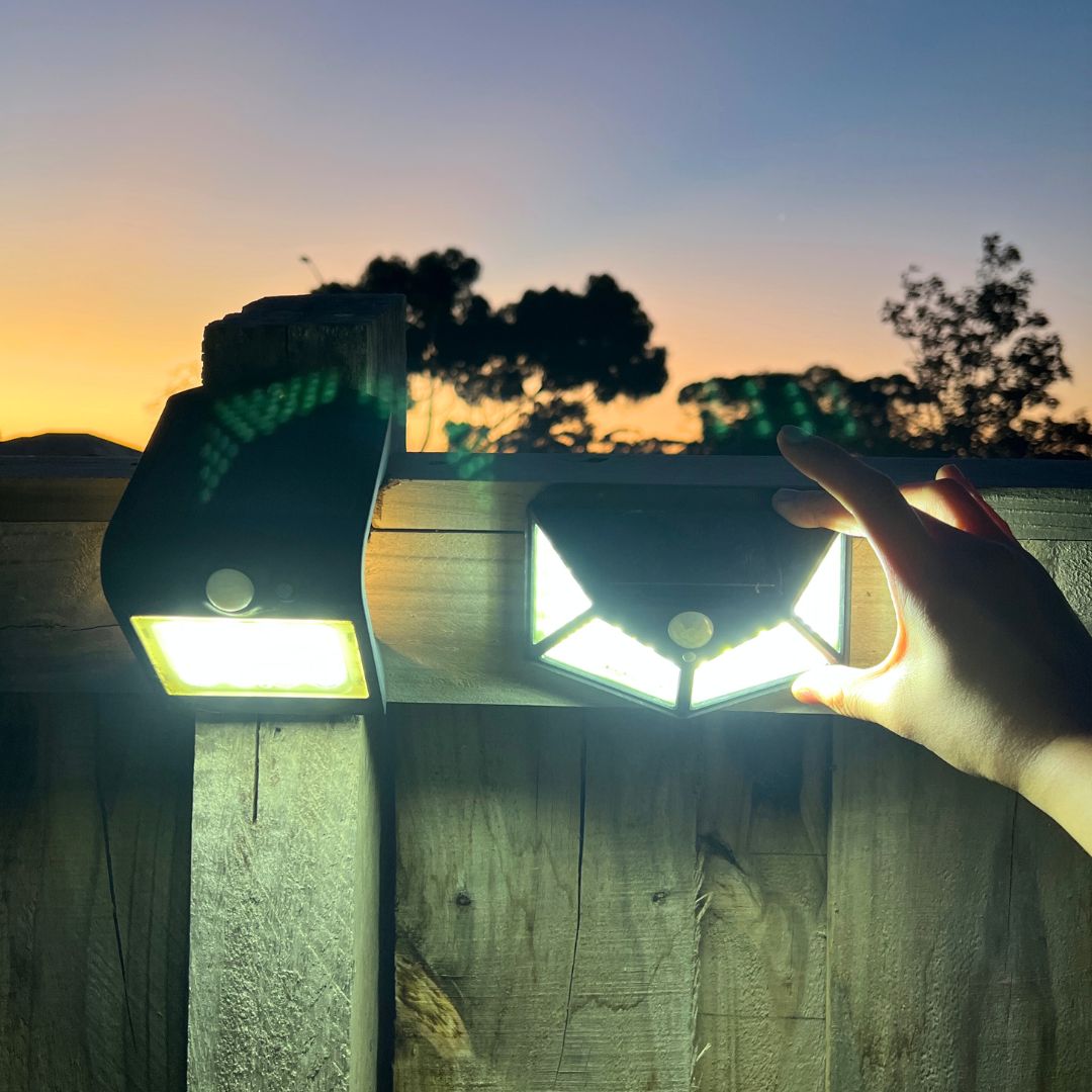 (Set Of 4)  BonzaYard Ultra Bright Sensor Solar Lights  (100 LED)