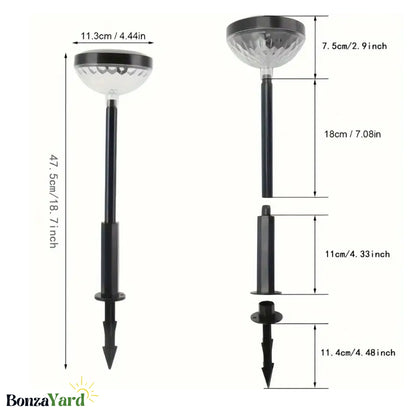 Set Of 2 - Bonza Pathway Solar Lights (For Garden/Pathway Safety/ Landscape & Outdoor Use)