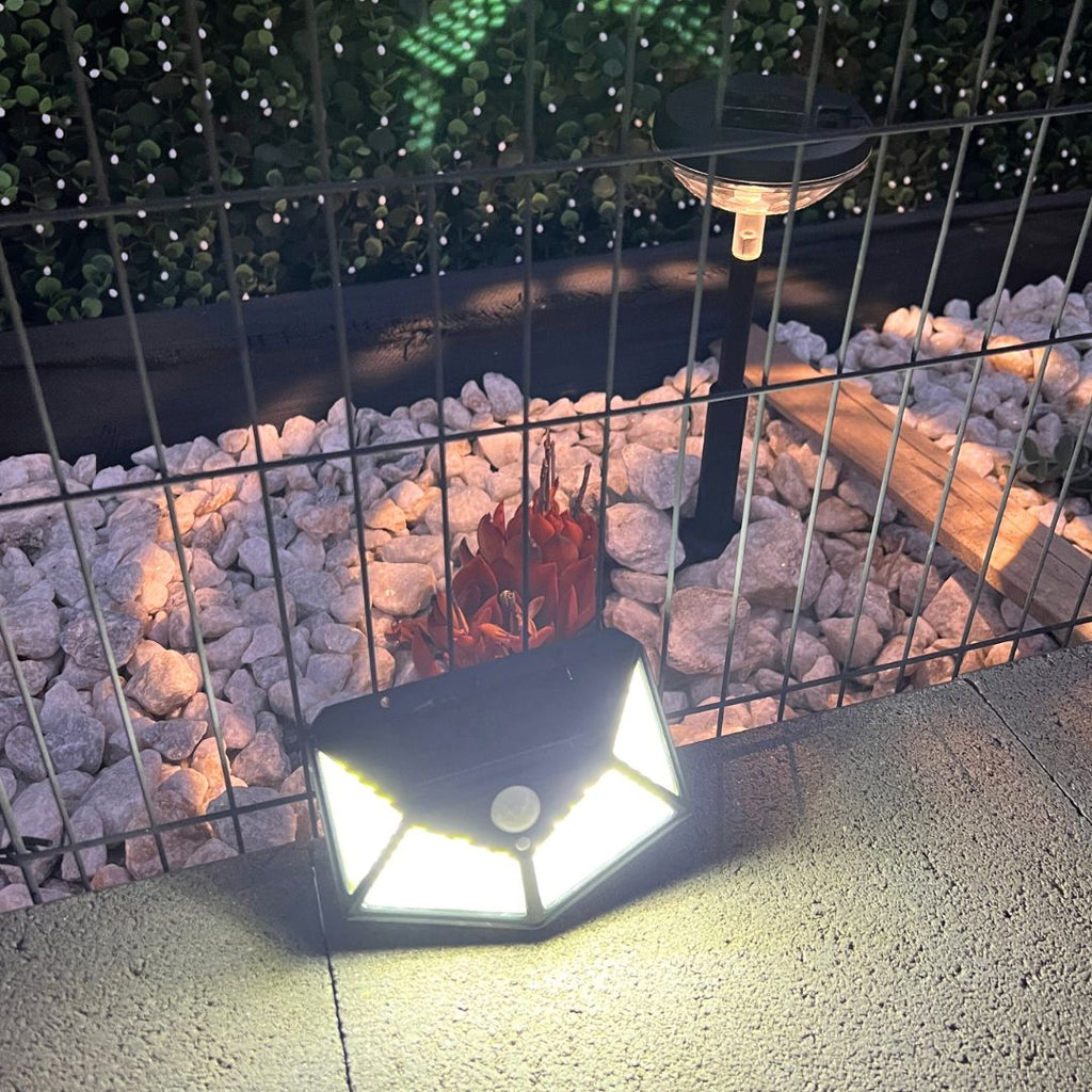 (Set Of 4)  BonzaYard Ultra Bright Sensor Solar Lights  (100 LED)