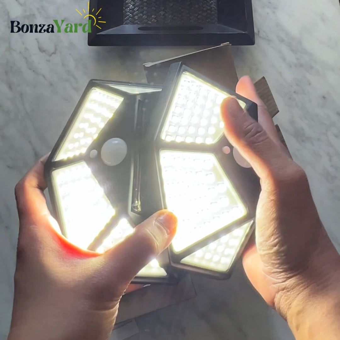 (Set Of 4)  BonzaYard Ultra Bright Sensor Solar Lights  (100 LED)