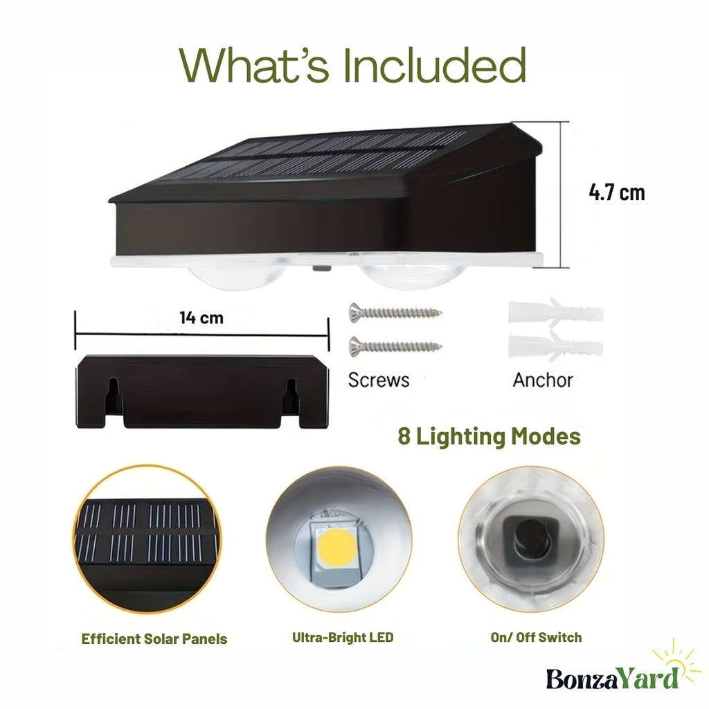 Bonza Solar Glow Fence Lights