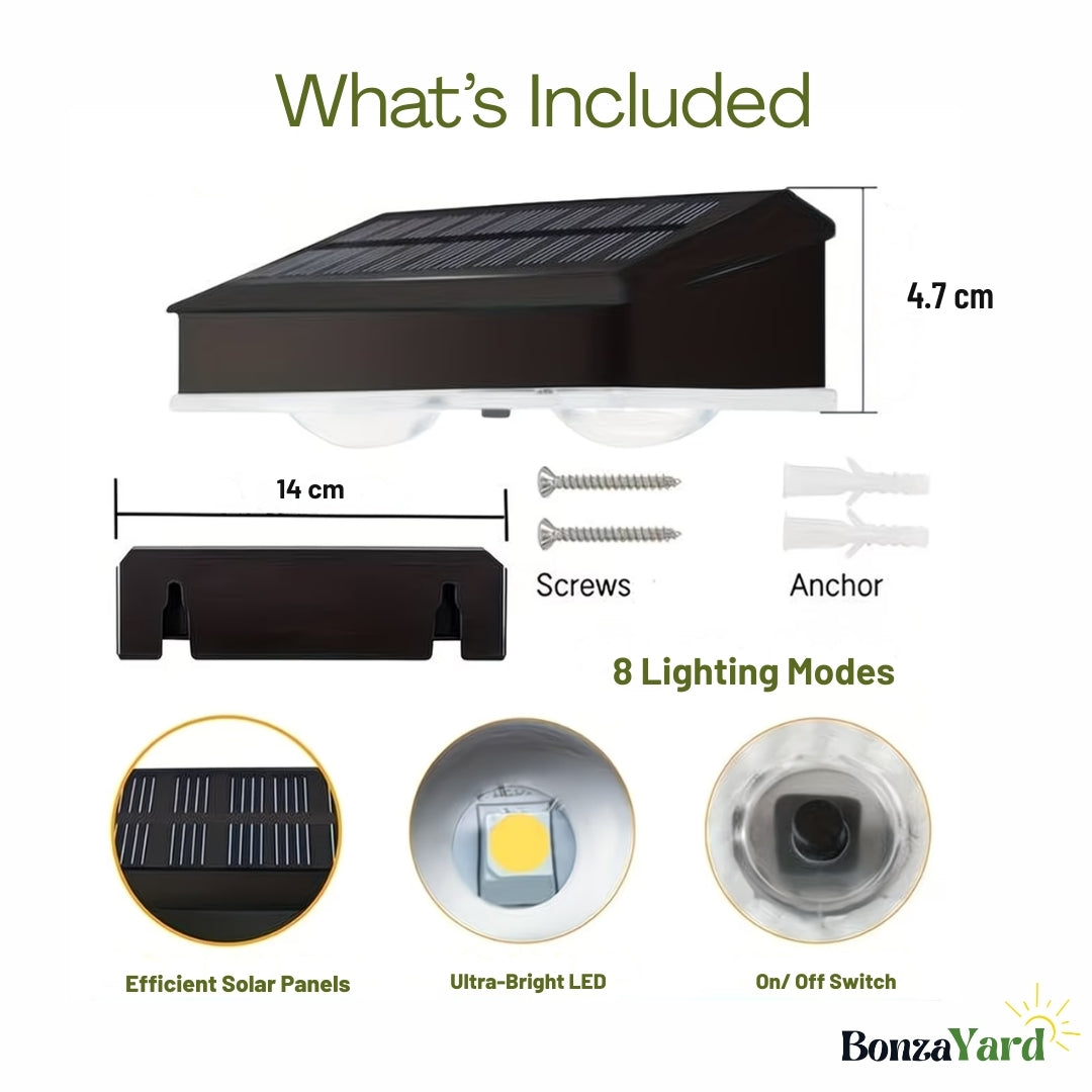 Bonza Solar Glow Fence Lights