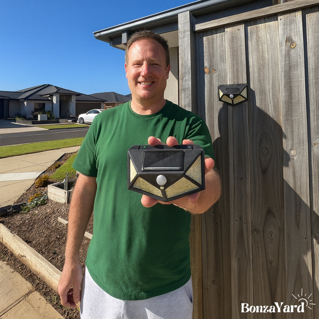 (Set Of 4)  BonzaYard Ultra Bright Sensor Solar Lights  (100 LED)