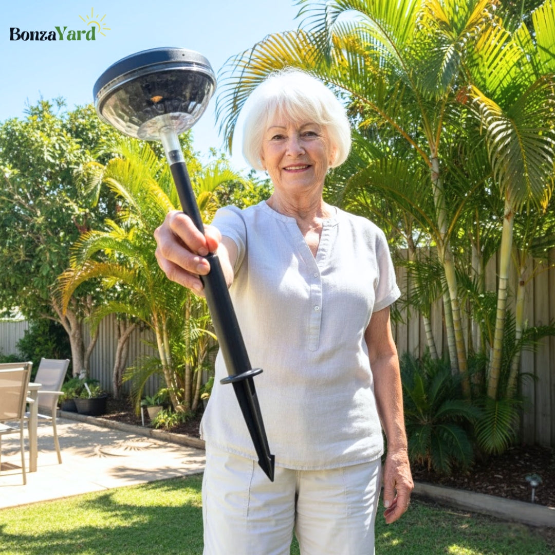 Set Of 2 - Bonza Pathway Solar Lights (For Garden/Pathway Safety/ Landscape & Outdoor Use)